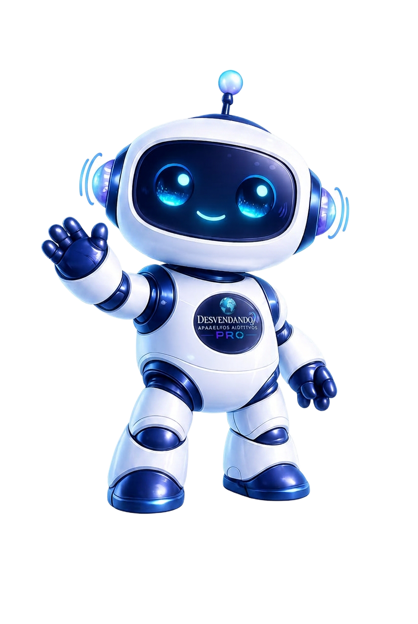 Mascote Desvendando PRO apresentando a oferta